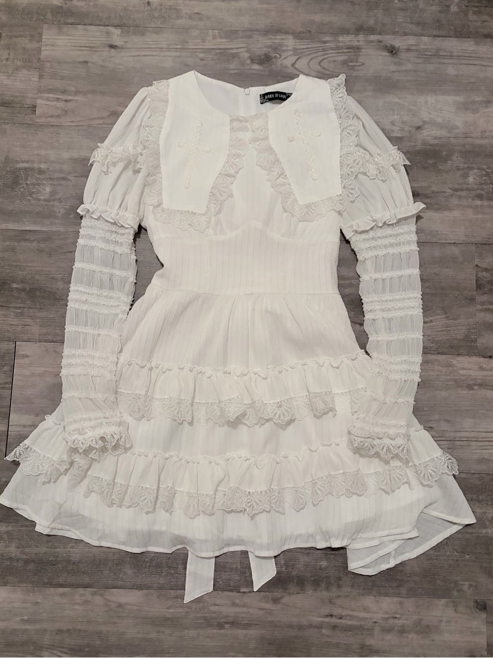Dark In Love white frilly angel dress